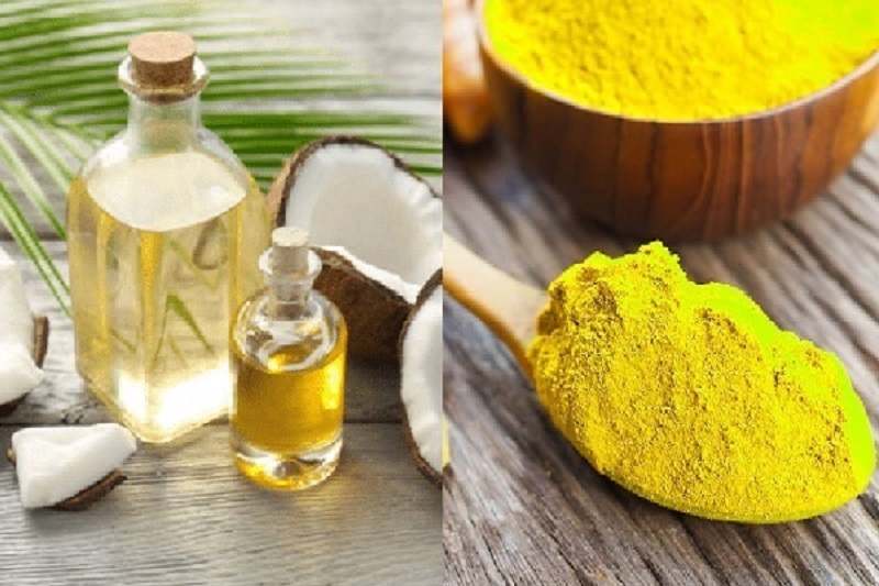 Mặt nạ bột nghệ và dầu dừa