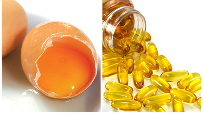 Vitamin e cùng với lòng đỏ trứng gà