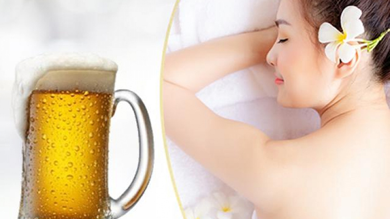Bia có thể giúp tắm trắng toàn thân hiệu quả